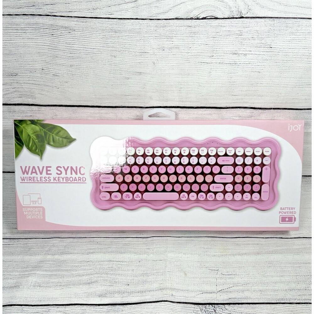 IJoy Wavy Keyboard Pink ABS Slim Design Computer Accessories NEW